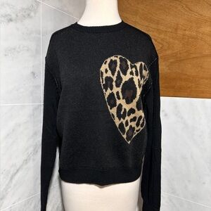 Robert Rodriguez Women's Crewneck Long Sleeves Black Sweater Blouse Size L